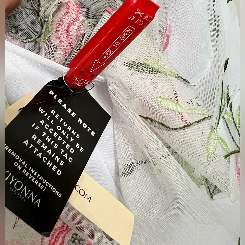 Kiyonna Floral V-Neck Wedding Dress - Picture 13 of 16